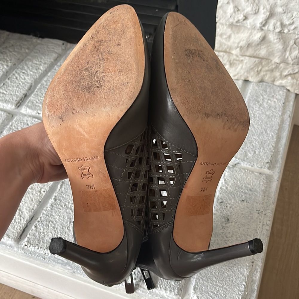 ANTONIO MELANI Lattice Cut Ankle Boots - Picture 9 of 10